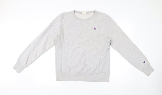 Champion Mens Grey XL Pullover Sweatshirt Crew Neck Logo Vintage