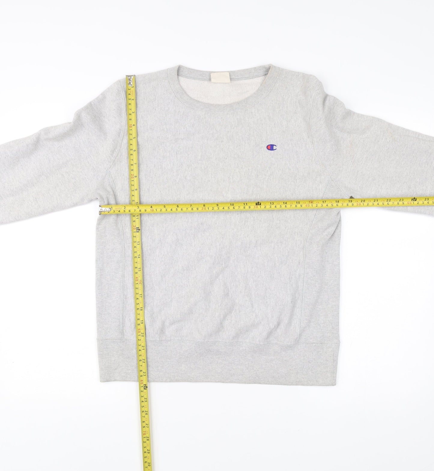 Champion Mens Grey XL Pullover Sweatshirt Crew Neck Logo Vintage