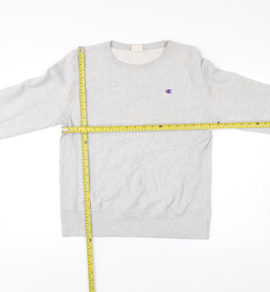 Champion Mens Grey XL Pullover Sweatshirt Crew Neck Logo Vintage