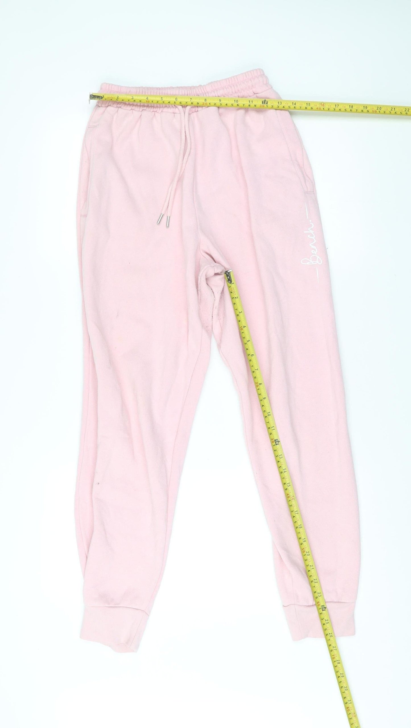 Bench Women Pink Jogger Sweatpants UK 12 Cotton Blend
