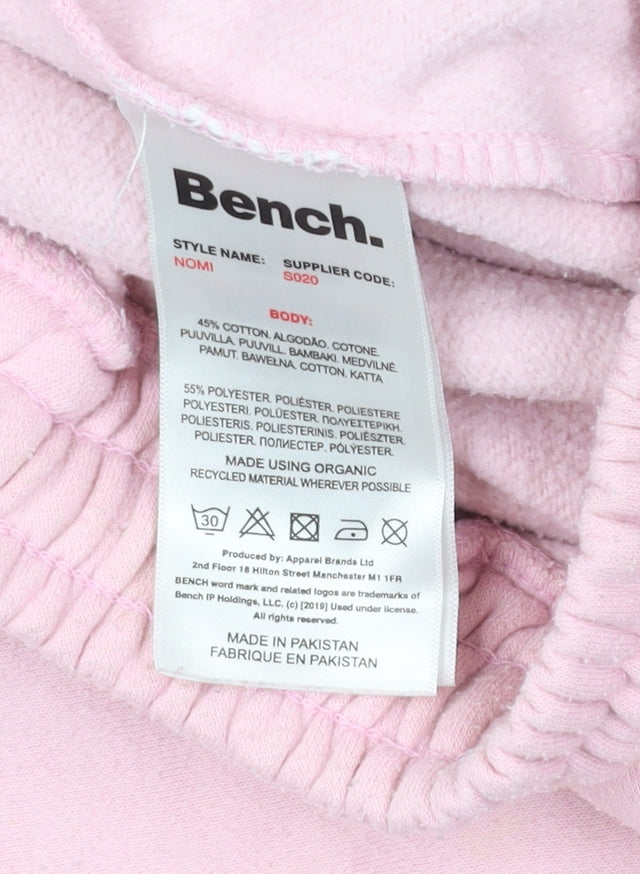 Bench Women Pink Jogger Sweatpants UK 12 Cotton Blend