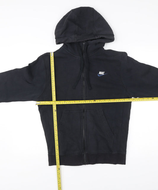 Nike Men's Black XS Full Zip Hoodie Cotton Fleece Jacket
