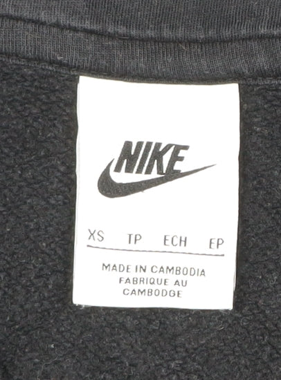 Nike Men's Black XS Full Zip Hoodie Cotton Fleece Jacket