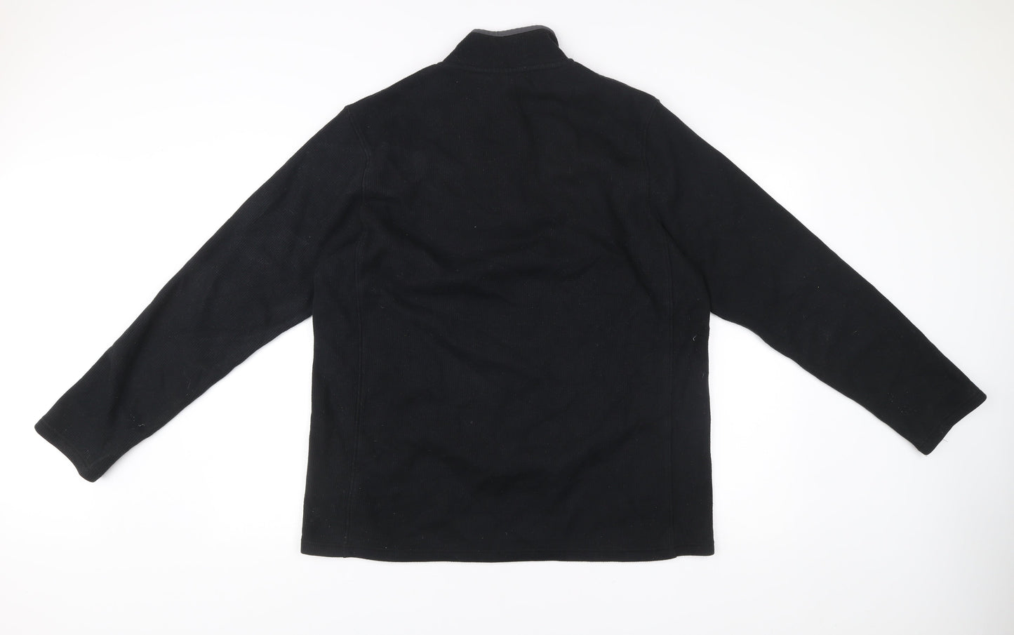 Mountain Warehouse Mens Black L Fleece Sweatshirt 1/2 Zip Pullover