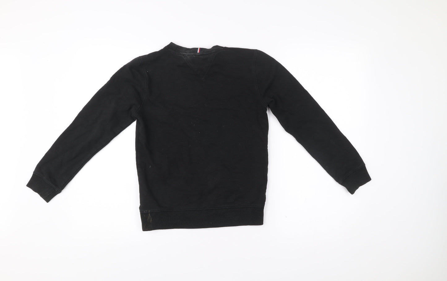 Tommy Hilfiger Boys Black Pullover Sweatshirt Logo Crew Neck 12 Years