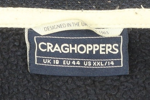 Craghoppers Women's Blue Full Zip Fleece Jacket UK 18 Size 18 Activewear