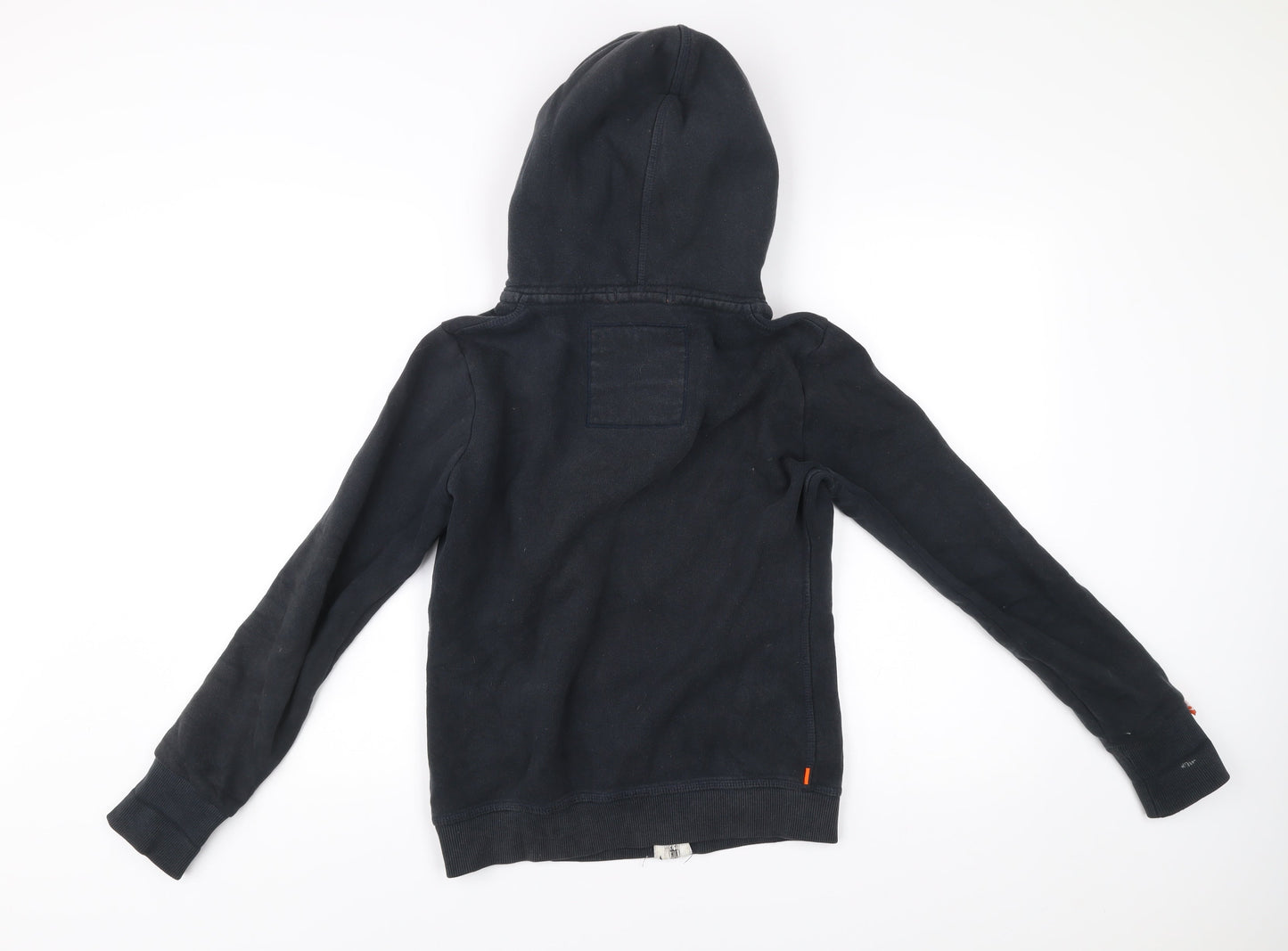 Superdry Women Black XS Full Zip Hoodie Cotton Blend