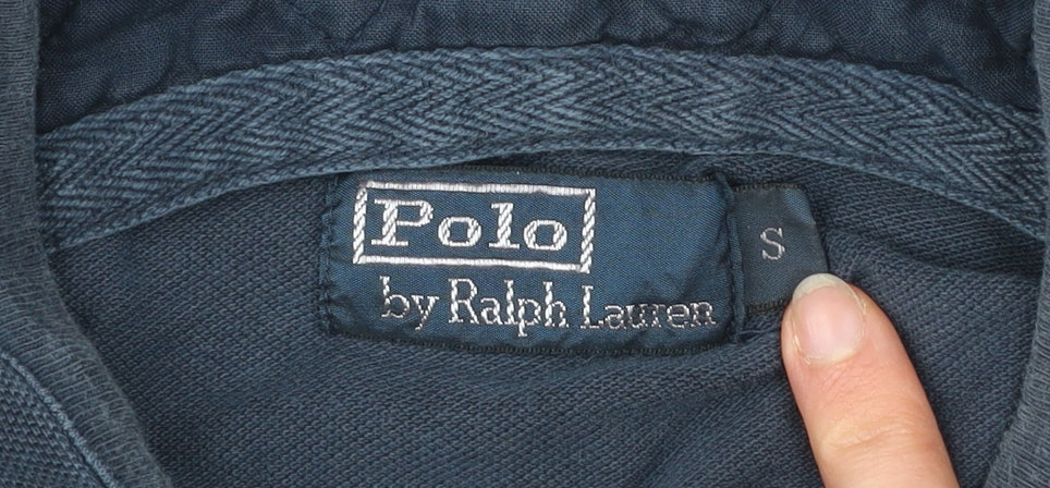 Polo Ralph Lauren Men’s Blue Henley Hoodie Small Cotton