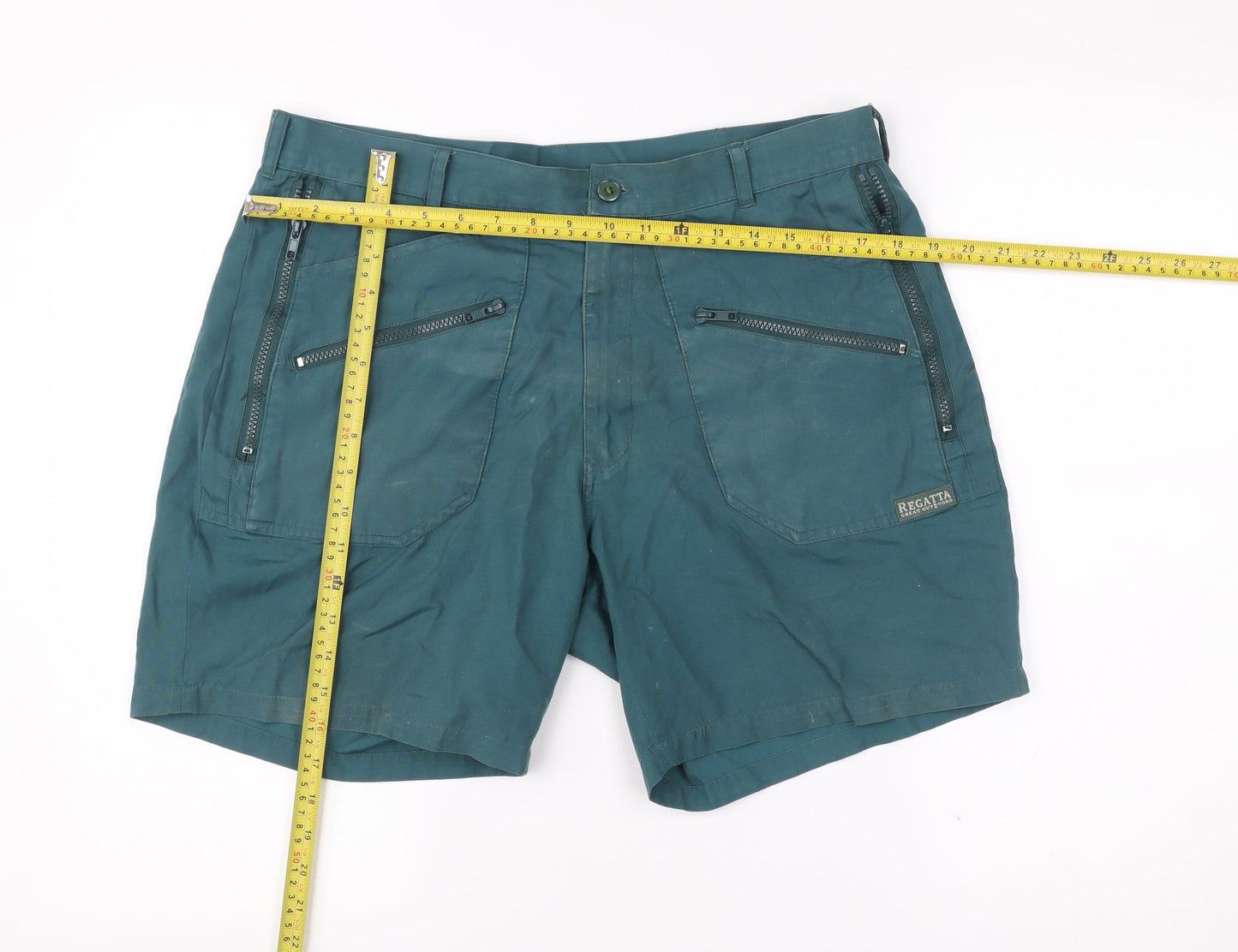 Regatta Mens Green Cargo Shorts Size 36 Regular Fit Outdoor Pockets