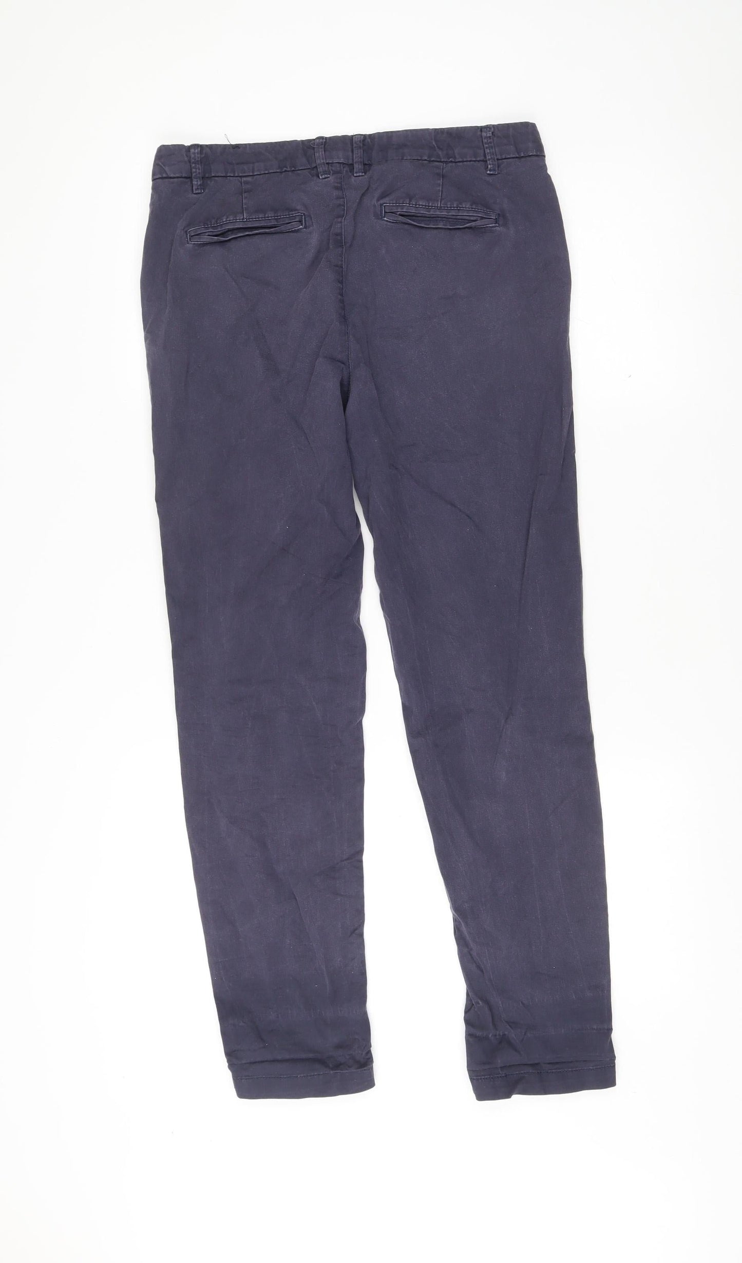 FatFace Womens Blue Cotton Chino Trousers Size 10 Straight Fit