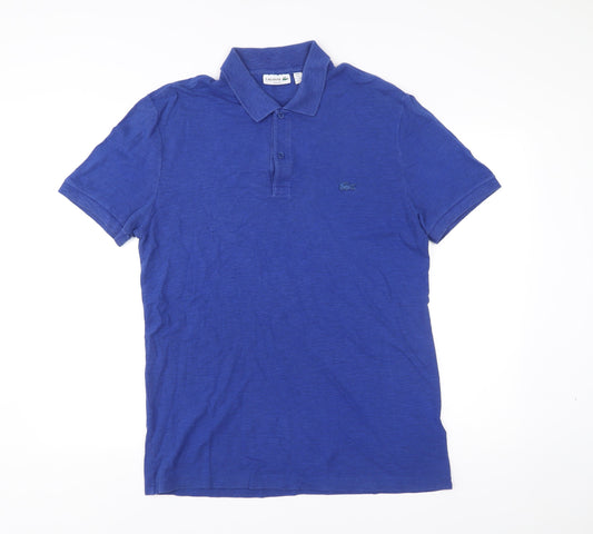 Lacoste Men’s Blue Slim Fit Polo Shirt Size L Short Sleeve
