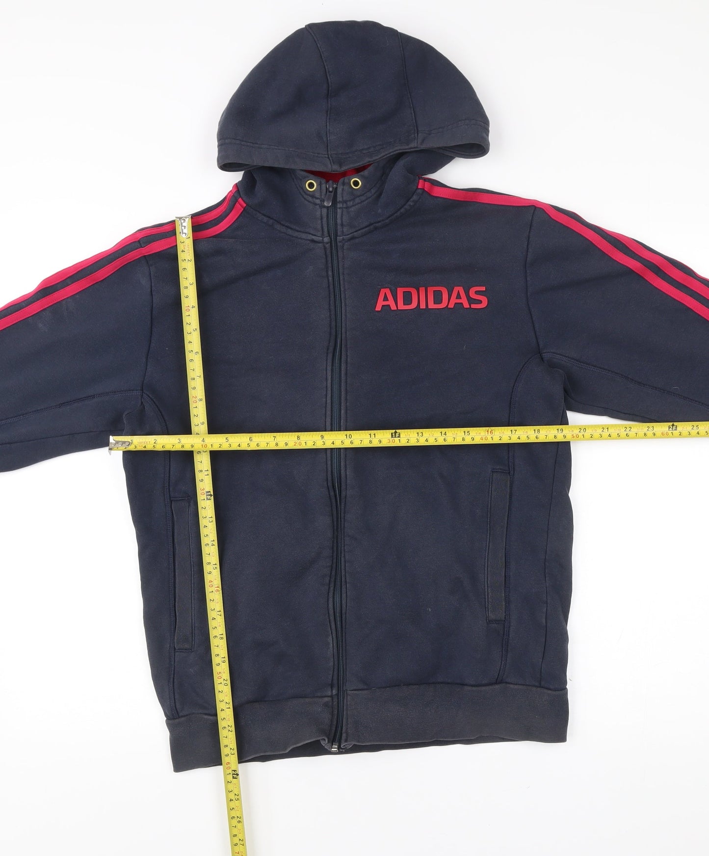 Adidas Men’s Blue Full Zip Hoodie Size M Sportswear Logo