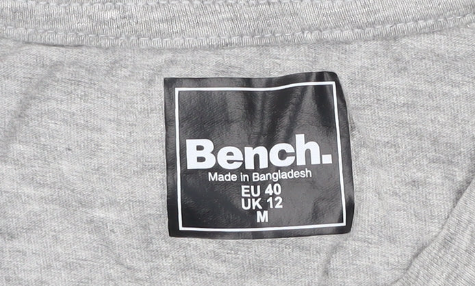 Bench Womens Grey Size 12 Crew Neck Short Sleeve T-Shirt