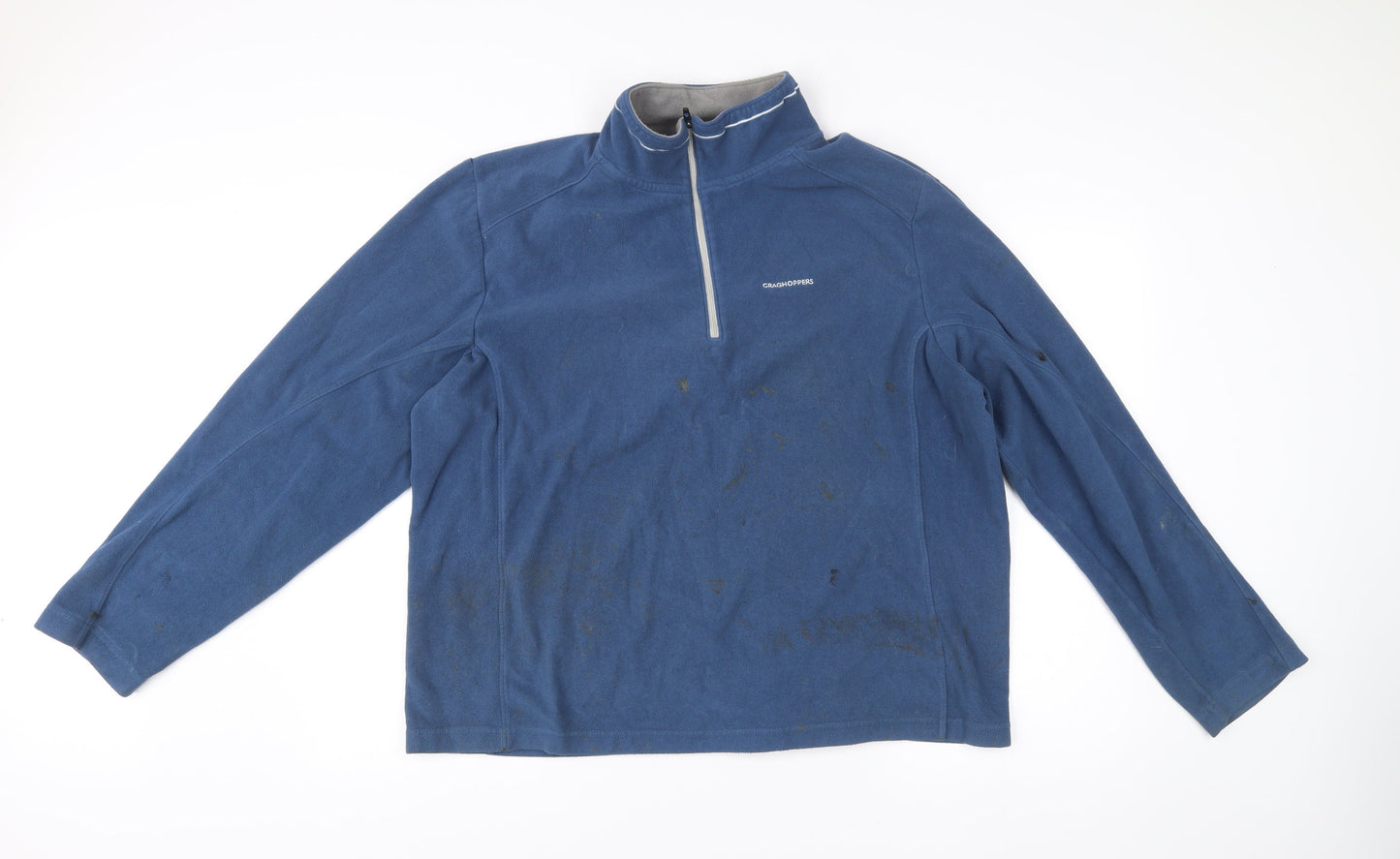 Craghoppers Mens Blue Fleece Sweatshirt 2XL Half Zip Pullover Outdoor