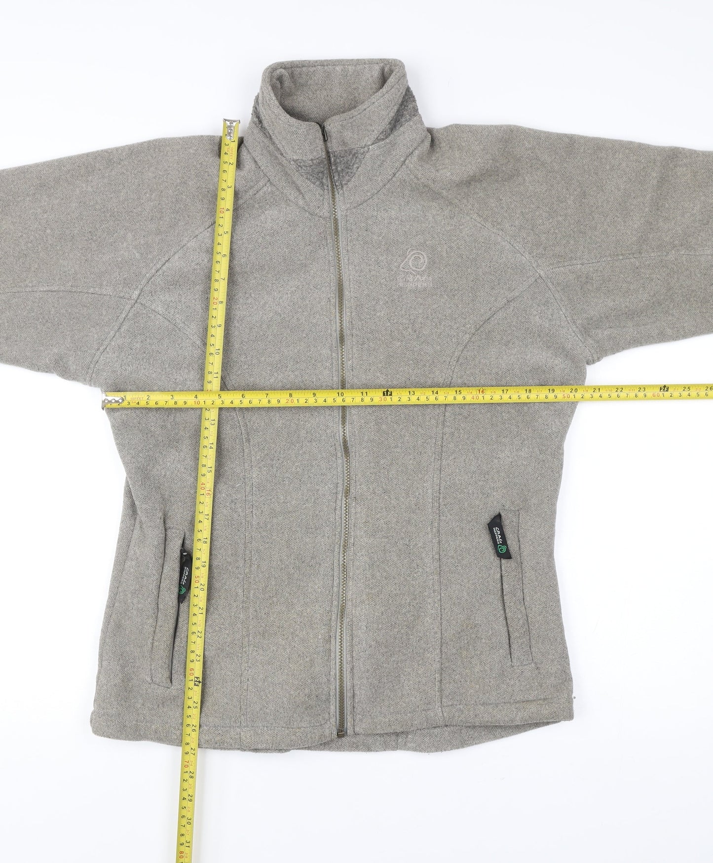 Craghoppers Womens Grey Size 12 Fleece Full Zip Outdoor Jacket