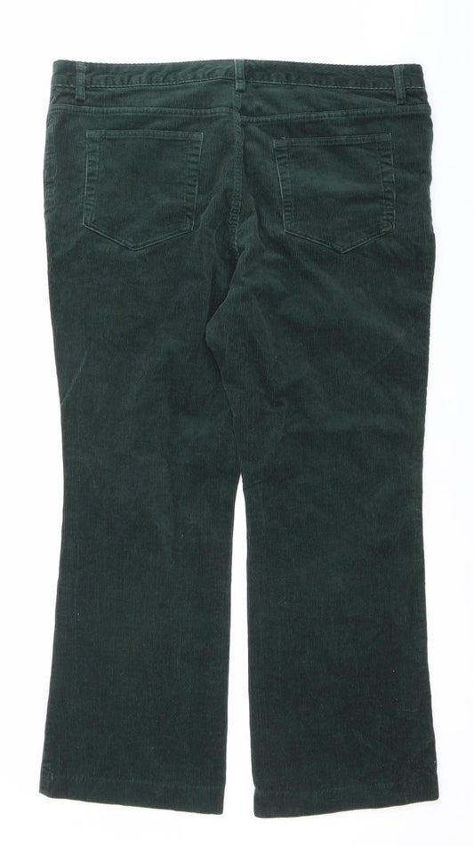 Lands' End Men's Green Corduroy Trousers Size 20W Straight Leg