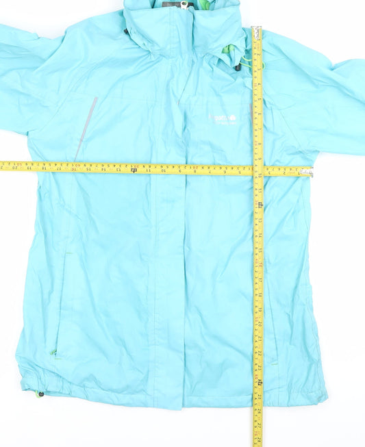 Regatta Women’s Blue Waterproof Rain Jacket Size 12 Hooded Outdoor Coat