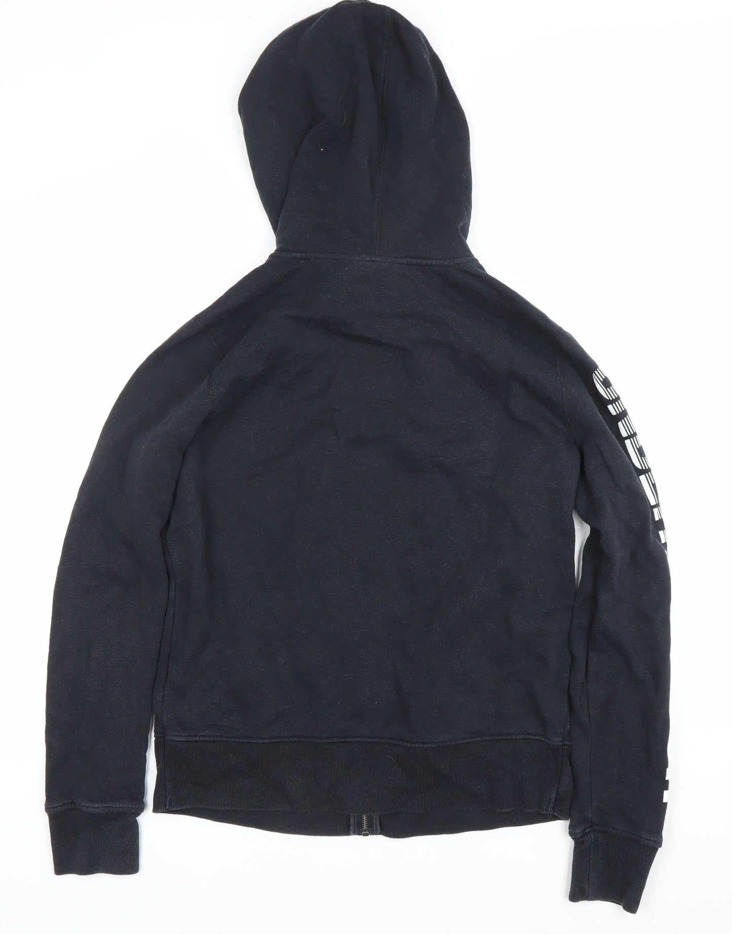 Under Armour Boys Black Full Zip Hoodie Sweatshirt Size S Logo Hooded