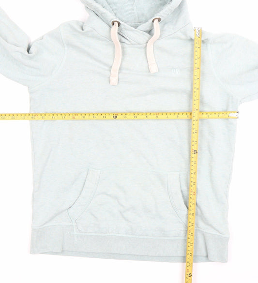 Fat Face Women Blue Pullover Hoodie Size 12 Cotton Blend