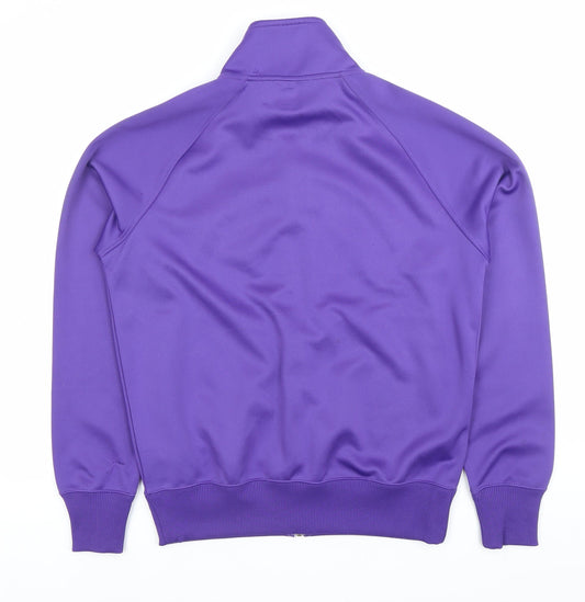 Nike Mens Purple Full Zip Track Sweatshirt Jacket M Sports Logo