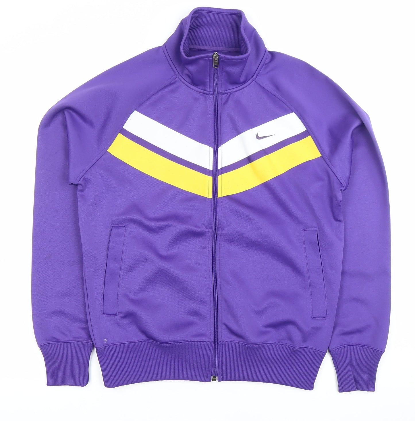 Nike Mens Purple Full Zip Track Sweatshirt Jacket M Sports Logo