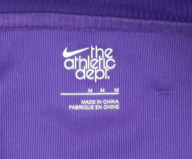 Nike Mens Purple Full Zip Track Sweatshirt Jacket M Sports Logo