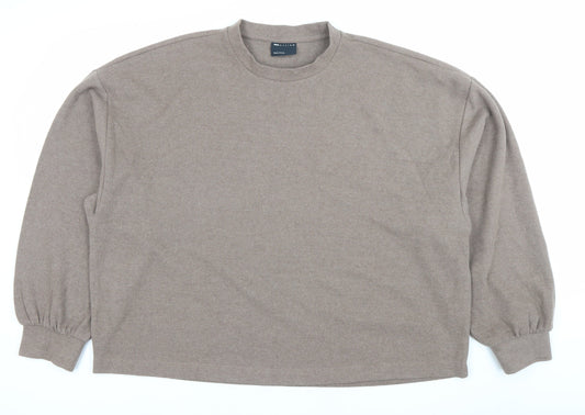 Additional front view of ASOS Design Men’s Brown M Pullover Sweatshirt Cotton Blend