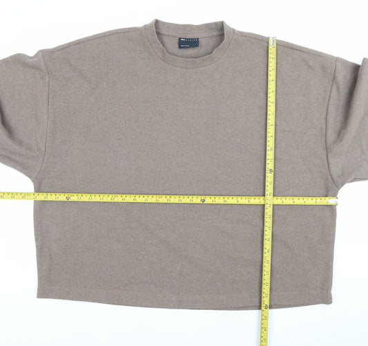 ASOS Design Men’s Brown M Pullover Sweatshirt Cotton Blend