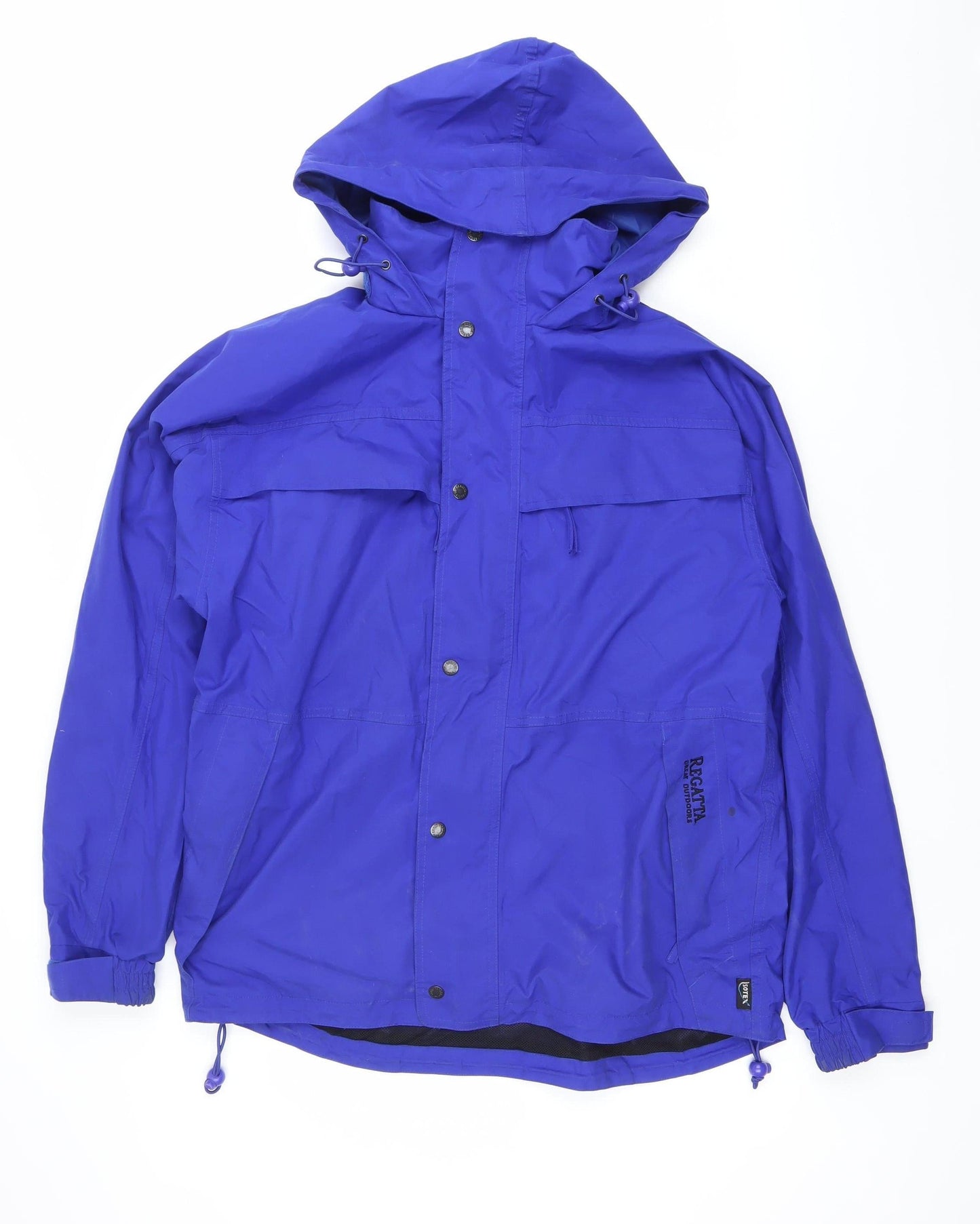 Regatta Men's Blue Waterproof Hooded Rain Jacket Size S 38in