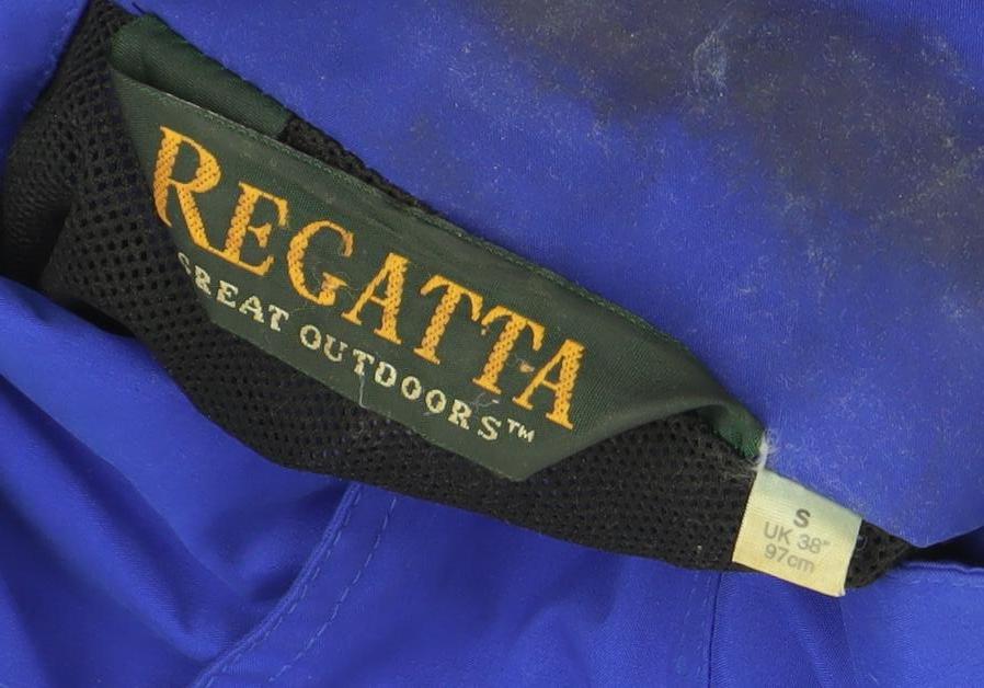 Regatta Men's Blue Waterproof Hooded Rain Jacket Size S 38in