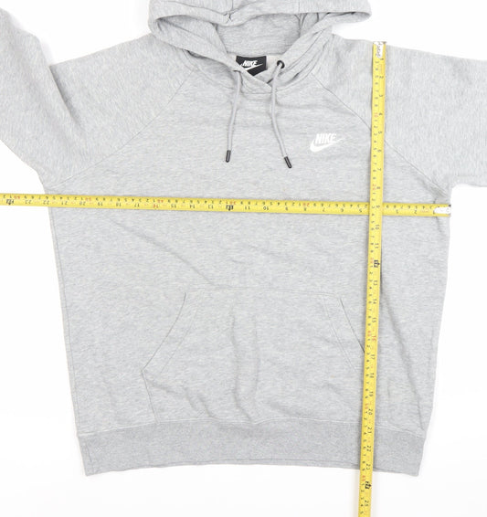 Nike Men’s Grey Pullover Hoodie Size M Regular Fit Logo