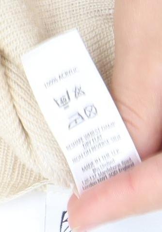 Marks and Spencer Womens Beige Size 16 V-Neck Button Cardigan