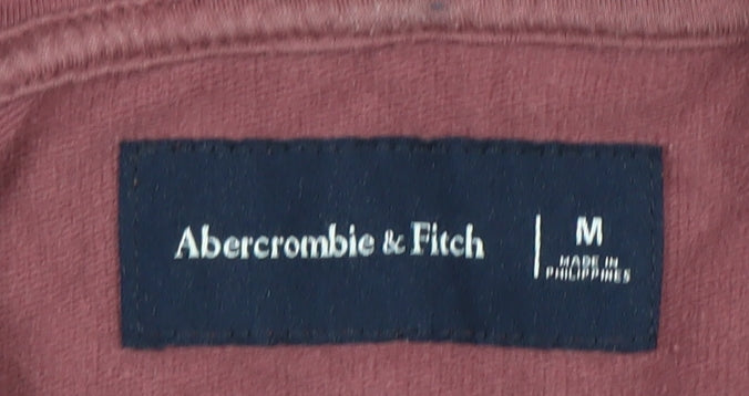 Abercrombie & Fitch Men’s Pink Pullover Hoodie Size M Cotton Blend