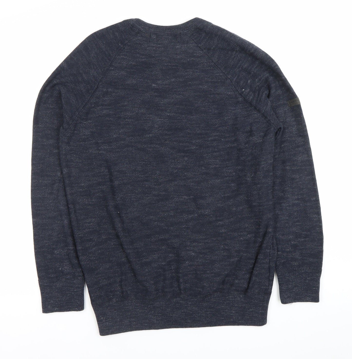 Superdry Men’s Blue Knit Crew Neck Pullover Sweatshirt Size L