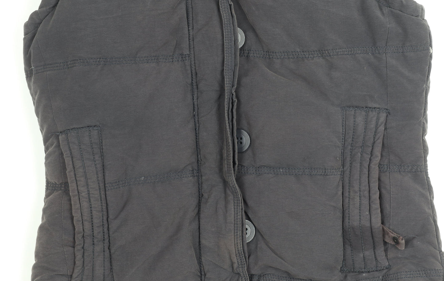 Superdry Women’s Black Hooded Puffer Gilet Waistcoat Size M