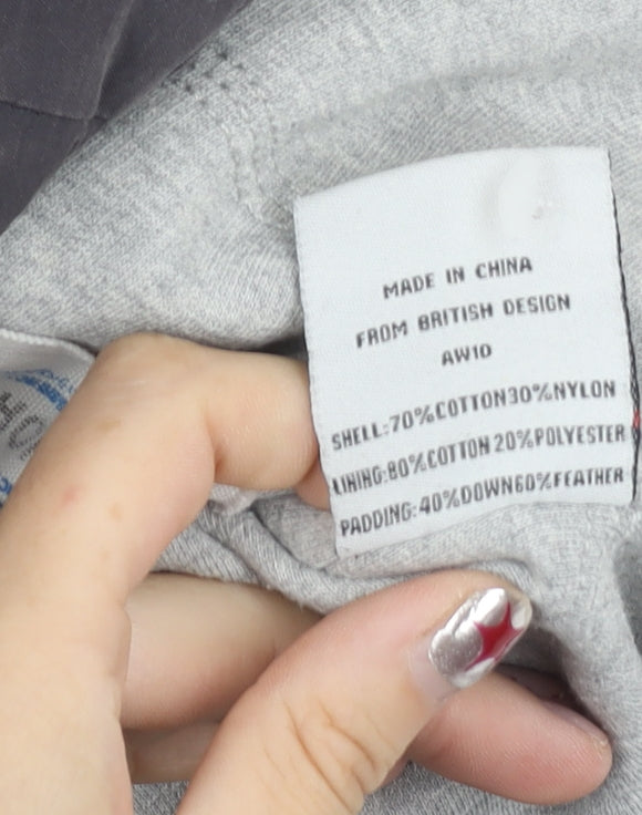 Superdry Women’s Black Hooded Puffer Gilet Waistcoat Size M