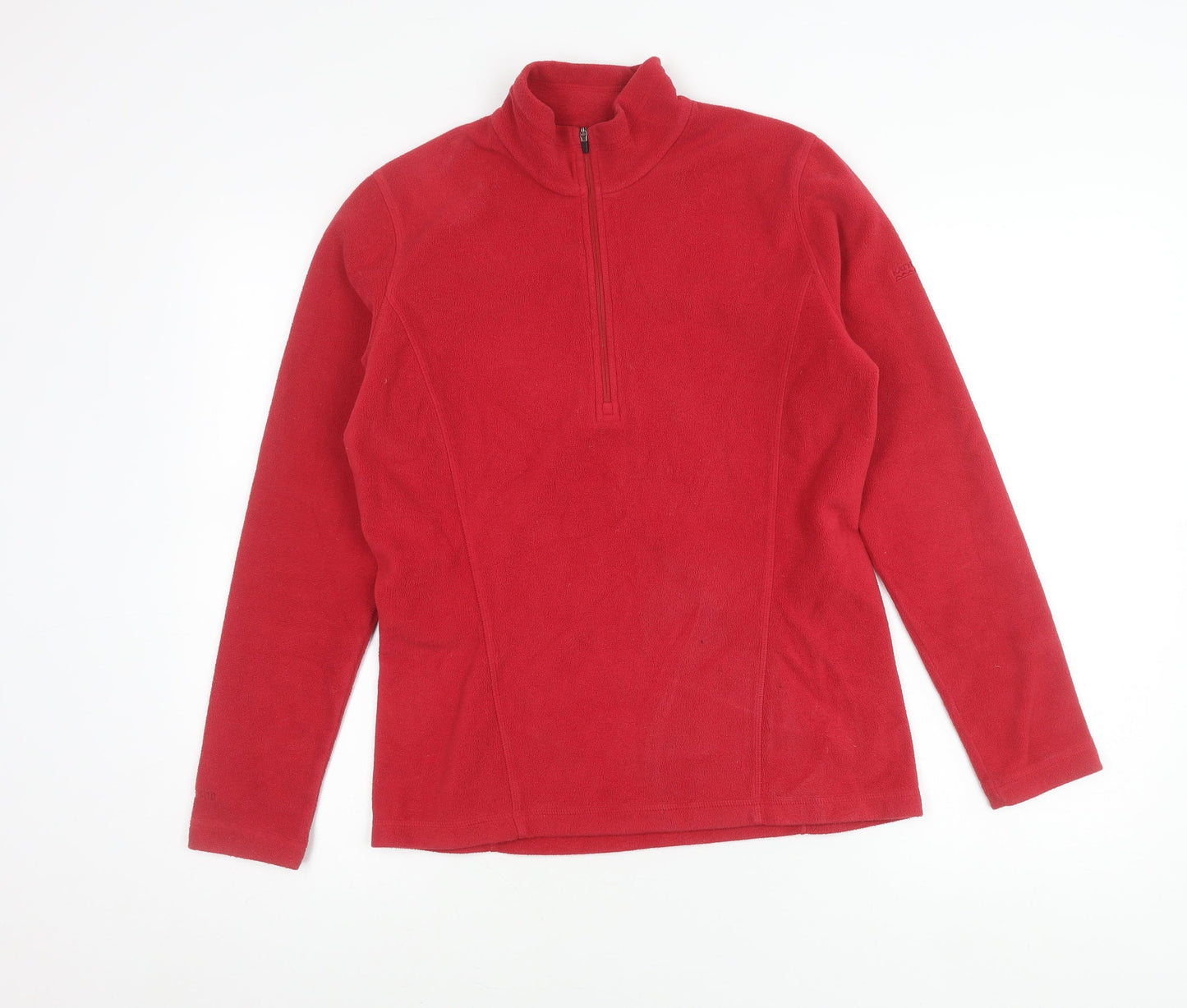 Kathmandu Womens Red Fleece Pullover Sweatshirt Size 8 UK Outdoor Hiking