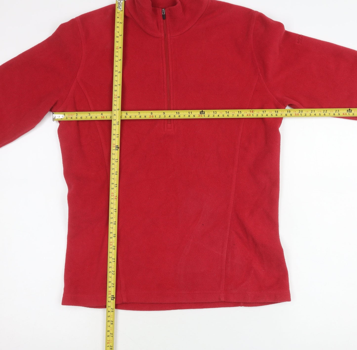Kathmandu Womens Red Fleece Pullover Sweatshirt Size 8 UK Outdoor Hiking