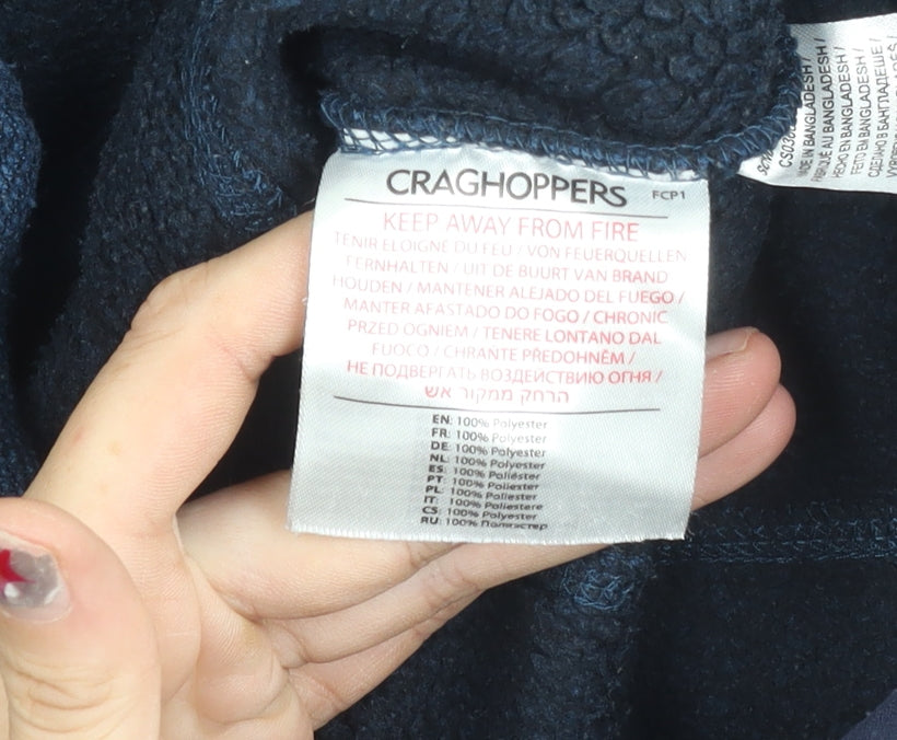 Craghoppers Men's Blue Full Zip Fleece Jacket M EU 50 Hiking Outdoor