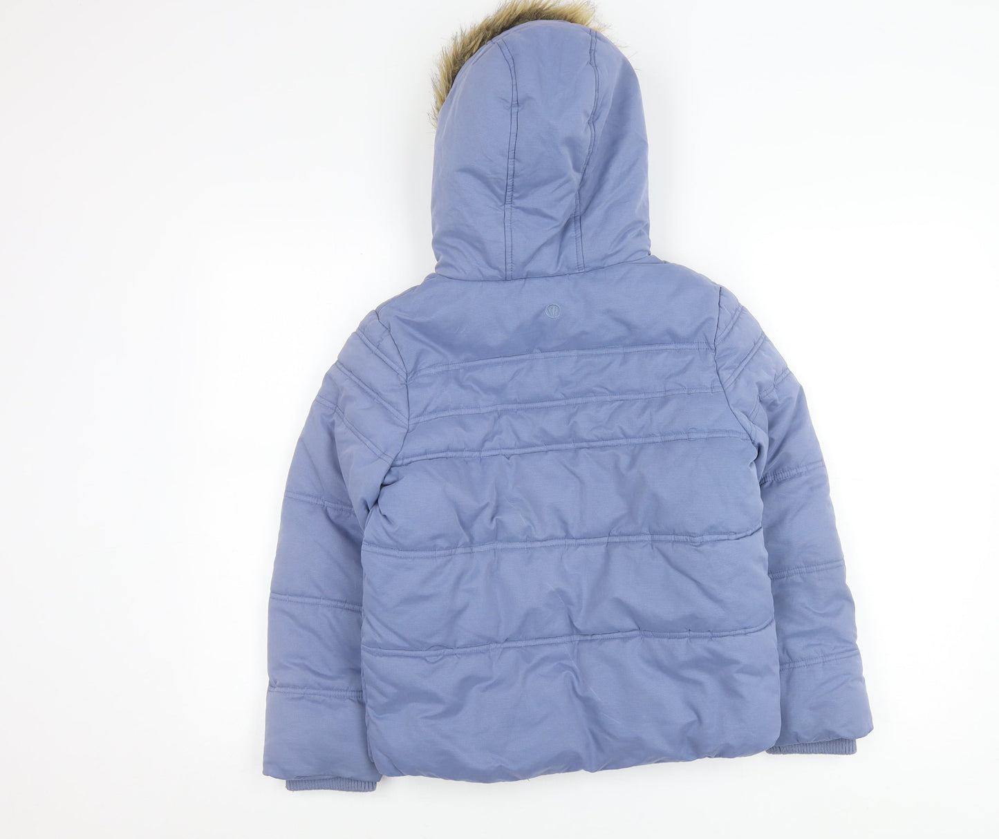 FatFace Girls Blue 10-11 Years Hooded Puffer Jacket Winter Coat