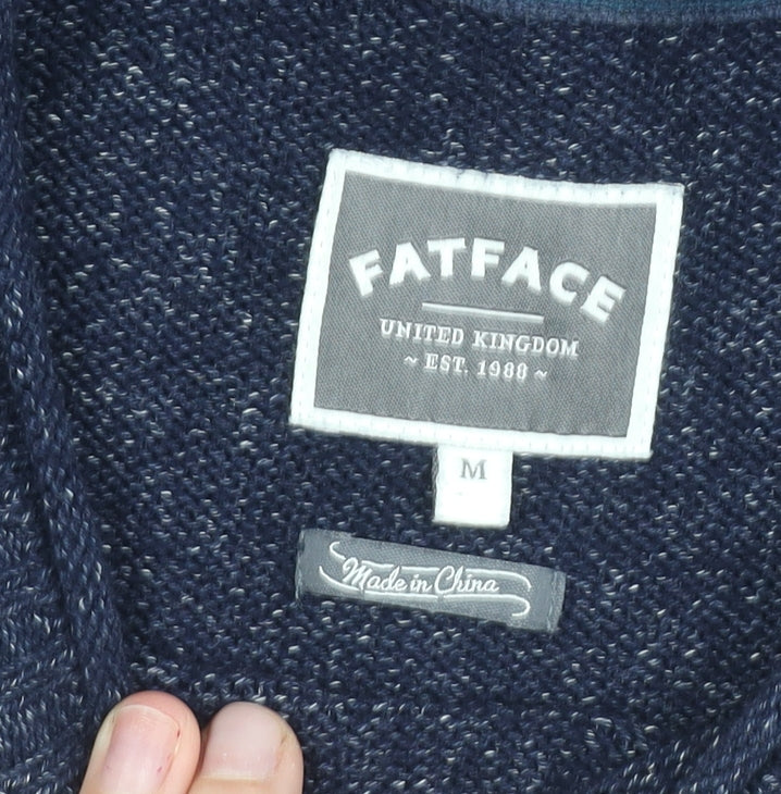 FatFace Women’s Blue Medium Pullover Jumper Crew Neck Cotton Blend