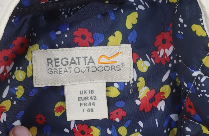 Regatta Women Ivory Quilted Waistcoat Size 16 Outdoor Zip Vest