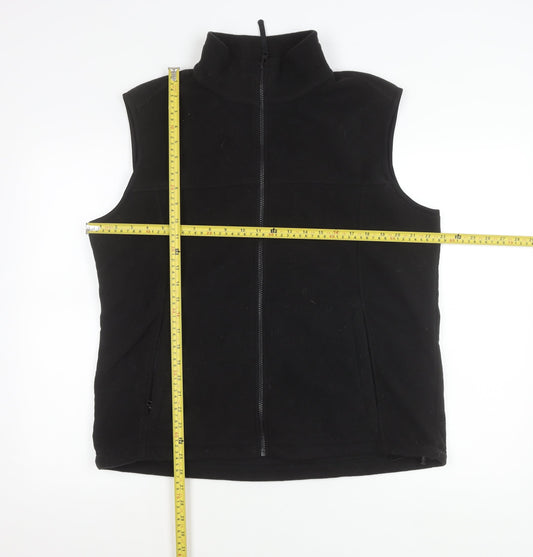 Regatta Unisex Black Fleece Waistcoat Gilet Size 46 Full Zip Pockets