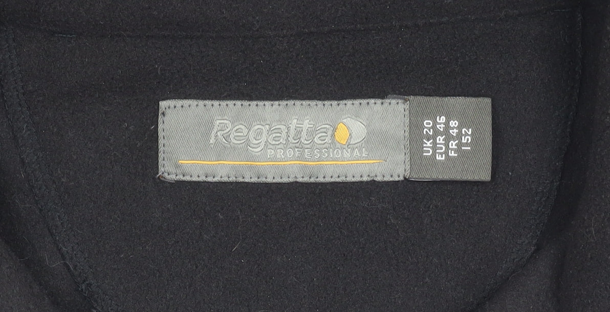 Regatta Unisex Black Fleece Waistcoat Gilet Size 46 Full Zip Pockets