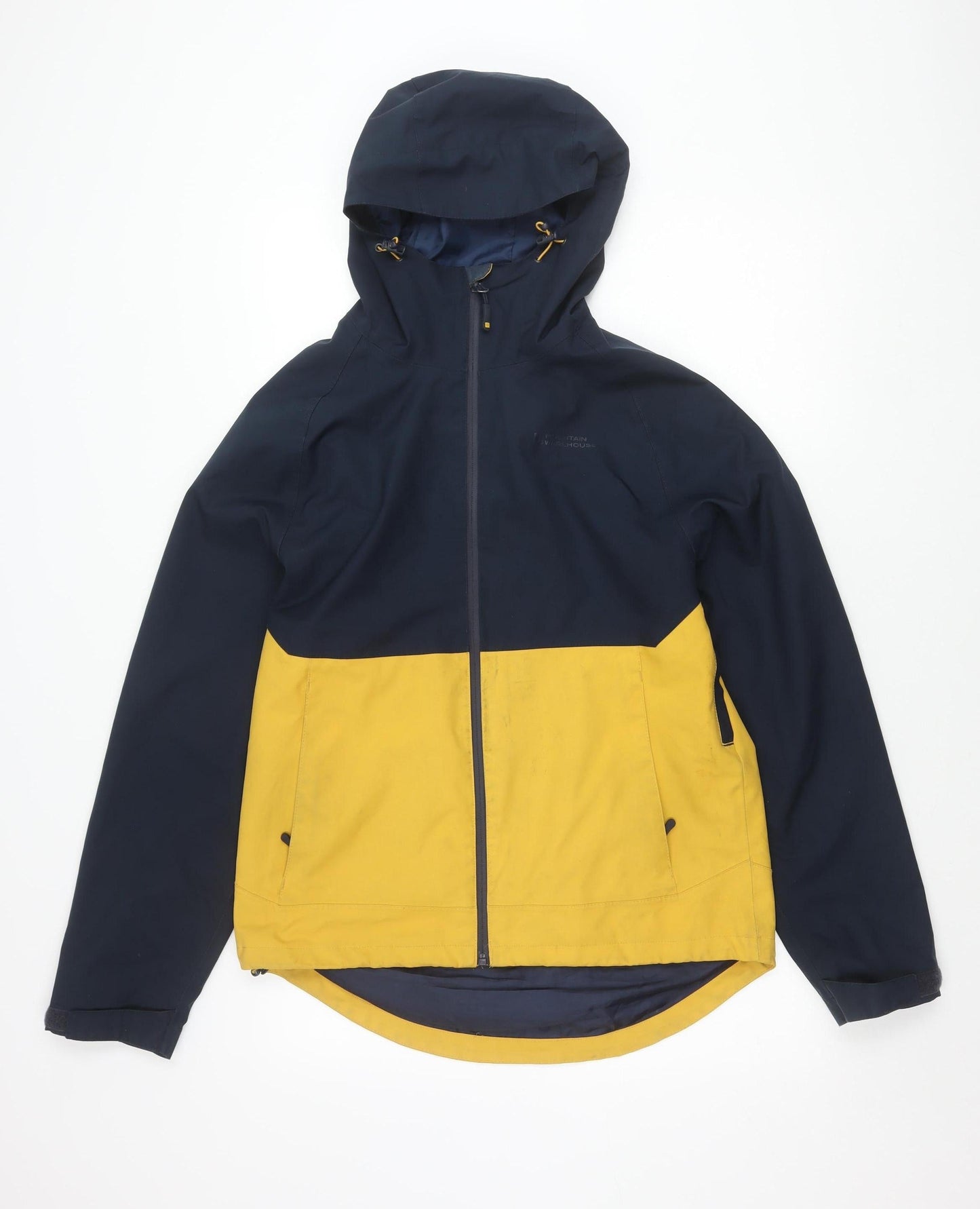Mountain Warehouse Men’s Yellow Blue Waterproof Breathable Rain Jacket S