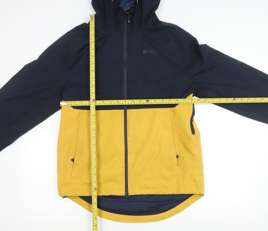 Mountain Warehouse Men’s Yellow Blue Waterproof Breathable Rain Jacket S