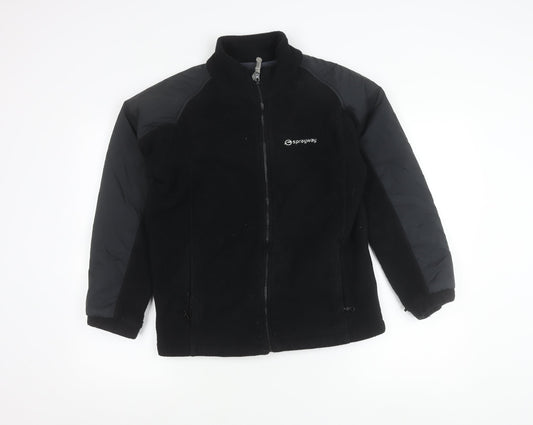 Sprayway Boys Black Full Zip Fleece Jacket Age 12-13 Years Outdoor Coat