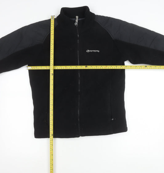Sprayway Boys Black Full Zip Fleece Jacket Age 12-13 Years Outdoor Coat