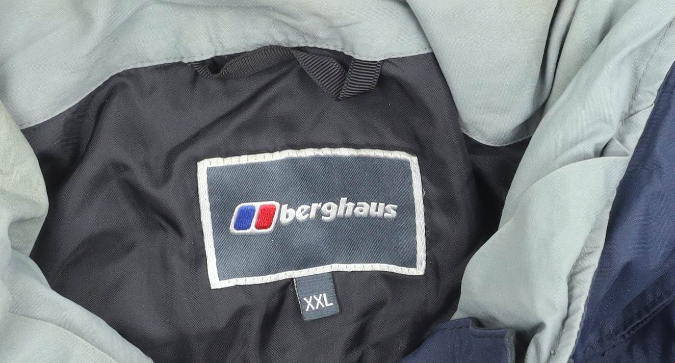 Berghaus Men’s Blue 2XL Waterproof Rain Jacket Hiking Coat