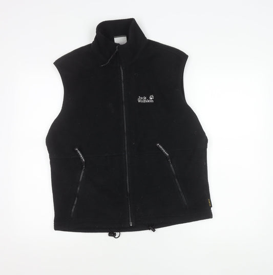 Jack Wolfskin Men's Black Fleece Waistcoat Bodywarmer Size S
